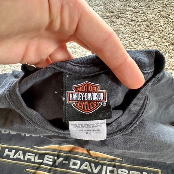 2002 Vintage Harley Davidson Myrtle Beach South Carolina Tee Faded USA Men’s XL - Picture 8 of 11